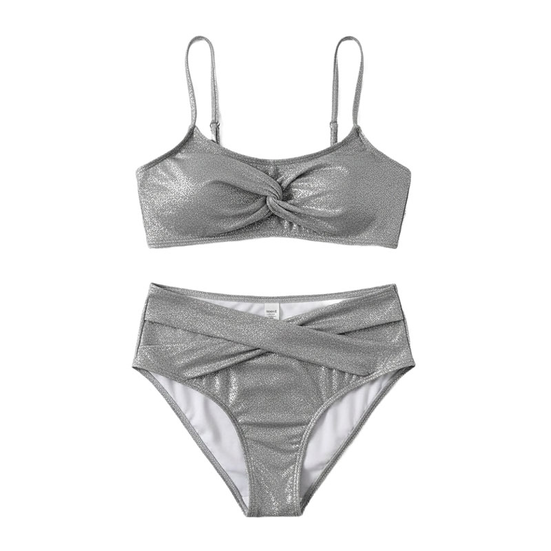 SILVER GLITTER TWO PIECE